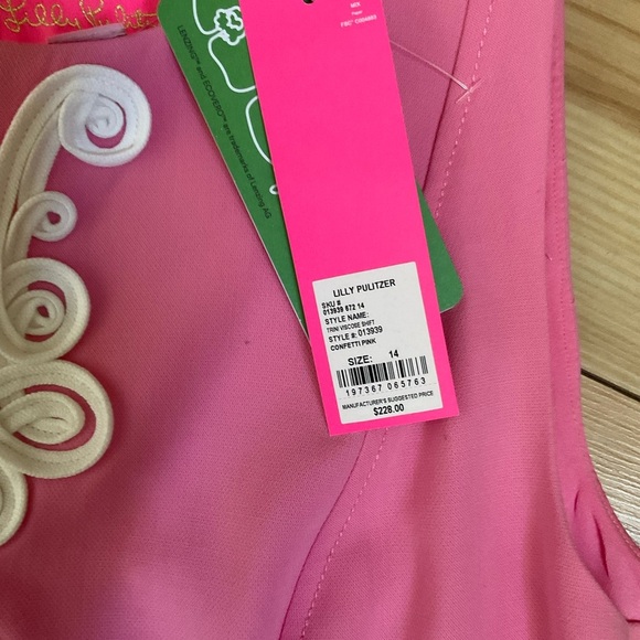 NWT Lilly Pulitzer,Trini shift, size 14, Confetti pink - Picture 3 of 3